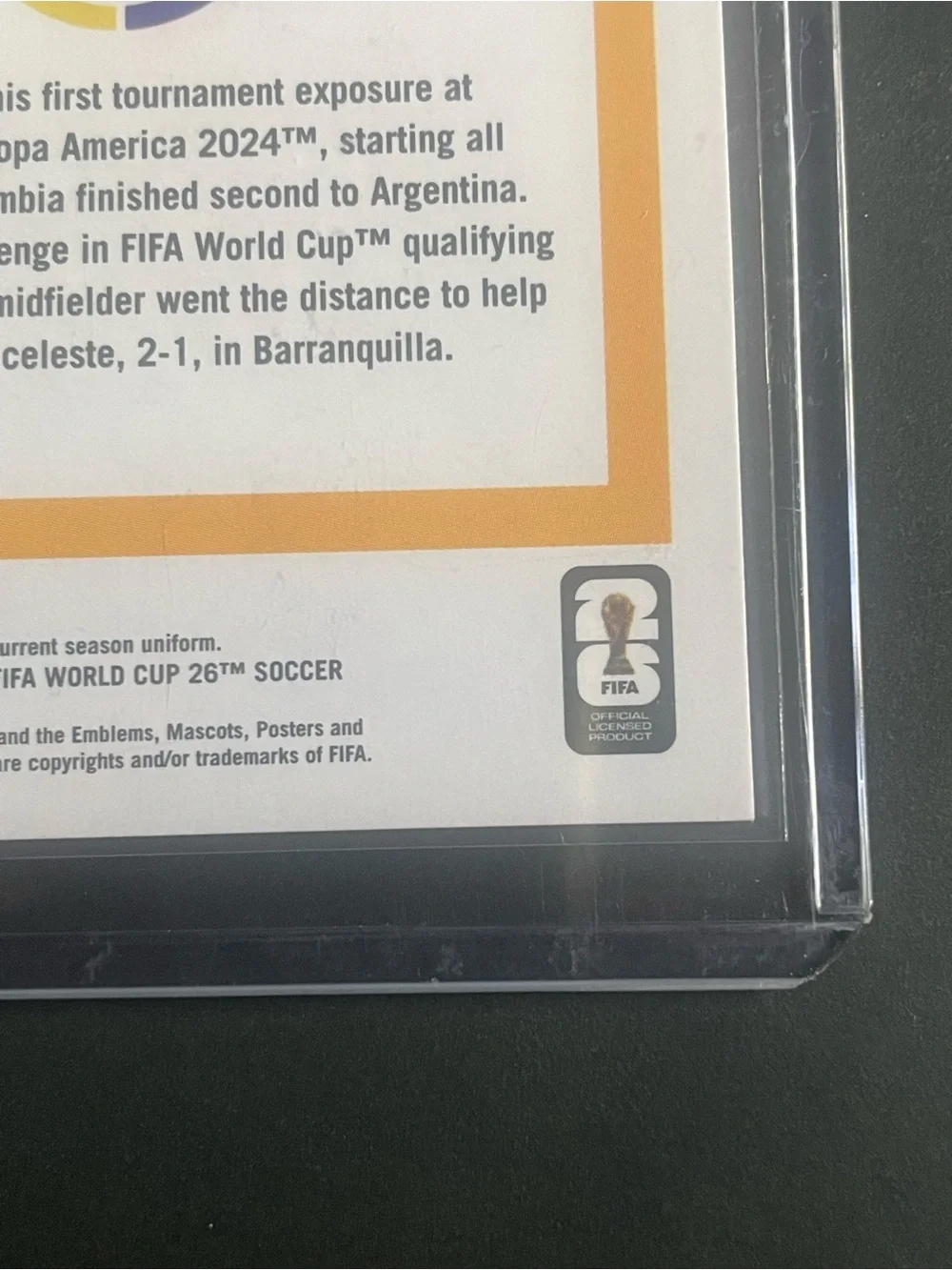 Richard Ríos Panini Donruss 2025-26 Road To FIFA World Cup 26 Colombia /50 Card - Picture 9 of 9